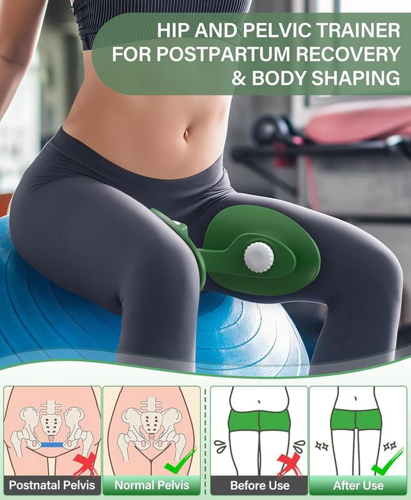 Thigh Master Hip Trainer Exercise Equipment, Pelvic Floor Trainer, Kegel Trainer for Postpartum Rehabilitation, Trimmer Inner Thigh, Thigh Workout Equipment Portable Shaping