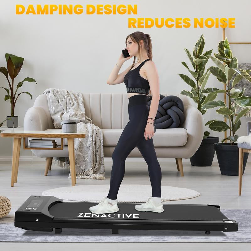 Walking Pad, under Desk Treadmill, Walking Treadmill 2 in 1 for Home/Office with Remote Control, Portable Treadmill (Black, 1 Year Warranty)