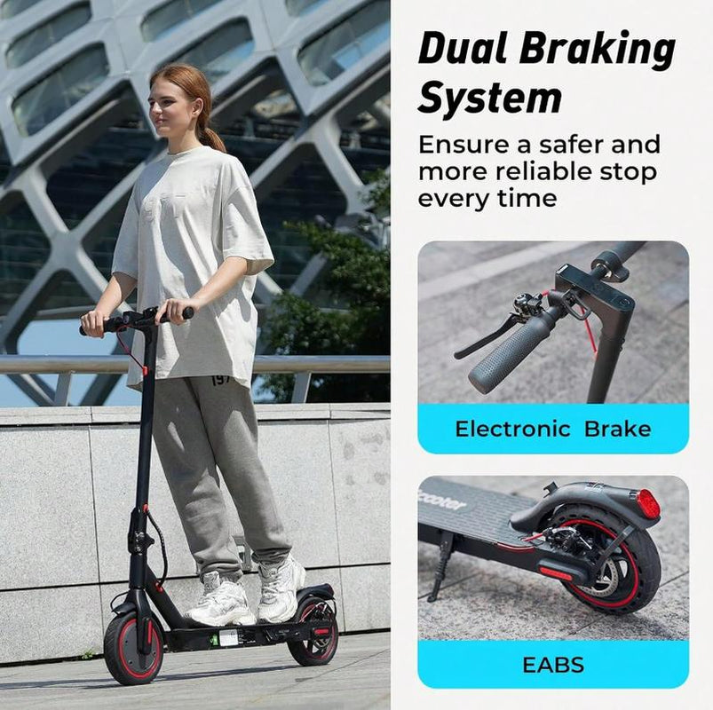 19 Mile Electric Scooter 350W, 8.5-Inch Tires, Maximum Speed of 10-15KM/H, Adult Folding Commuting Electric Scooter, Suitable for Adult Commuting Foldable