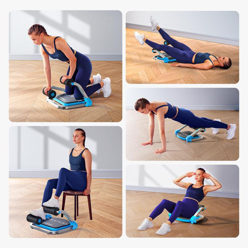 MERACH Sit-Up Exercise Equipment, Ab Crunch Machine Roll-Up Machine, Abdominal Workout Machine for Home Gym, Core Ab Exercise System Trainer, Dealsforyoudays