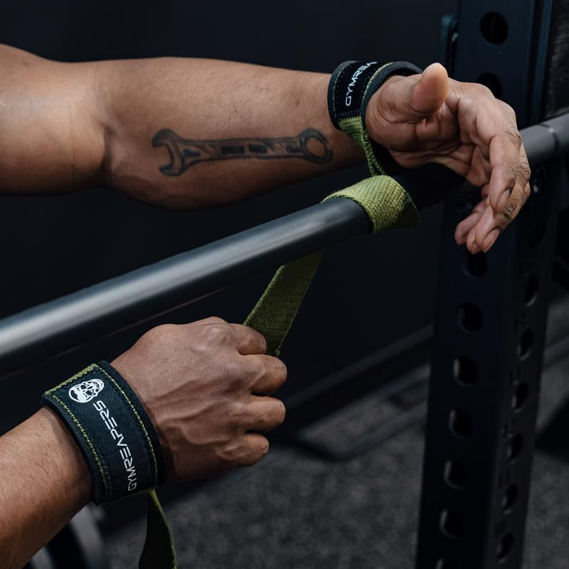 Gymreapers Premium Padded Weightlifting Straps - Lifting Straps for Deadlifts, Rows, Pull-Ups