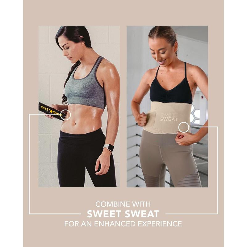 Sweet Sweat Toned Ab Trainer for Women and Men | Premium Waist Trainer Belt to 'Tone' Your Stomach Area (Quartz, Small)