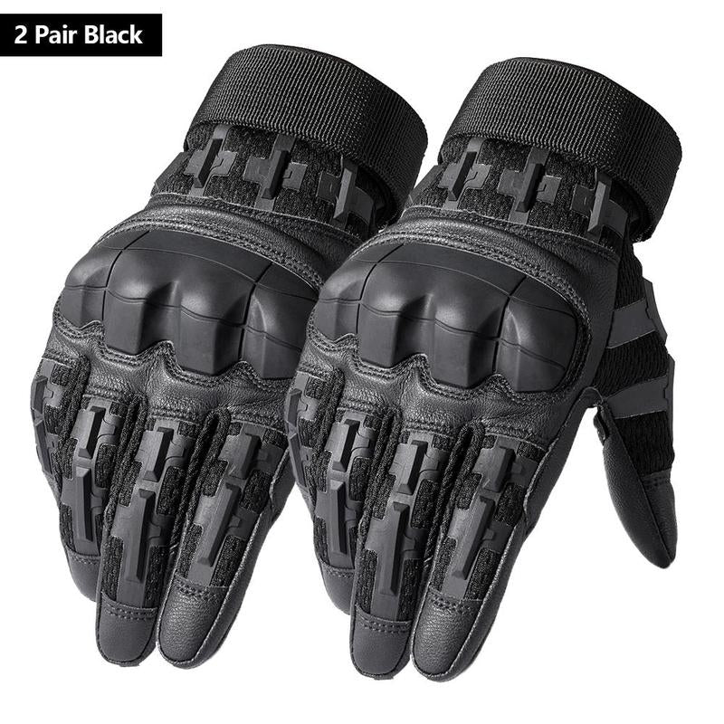 Outdoor Tactical Windproof Sports Gloves, High Sensitivity Touch Screen Pu Leather Outdoor Mountaineering Training Hunting Cycling Gloves, Men Gifts Ideas, Gift for Boyfriend Husband, Gym Accessories, Hobbies Ideas, Motorcycle Riding Gloves