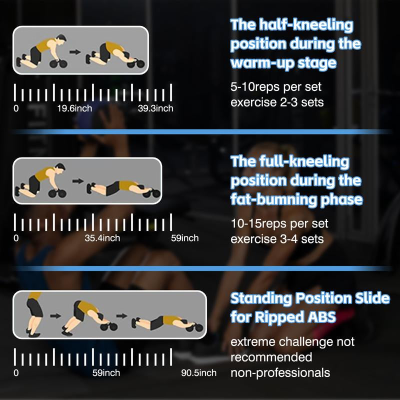 HXD-ERGO Ab Wheel Flat Supportbelly Rolltwo in One Ab Wheel Roller for Core Training, with Timer/Phone Holder, Suitable for Abdominal Workouts in Office, Home, and Outdoor Settings Abdominal Exercise
