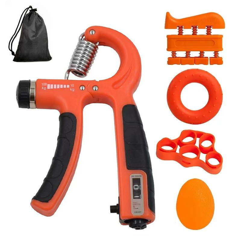 Hand Grip Strengthener Kit 5 Pack Forearm Grip Adjustable Resistance Hand Gripper, Gripper ,Forearm Veins,Finger Exerciser, Finger Stretcher,Grip Ring Stress Relief Grip Ball for Athletes, Boyfriend Gift