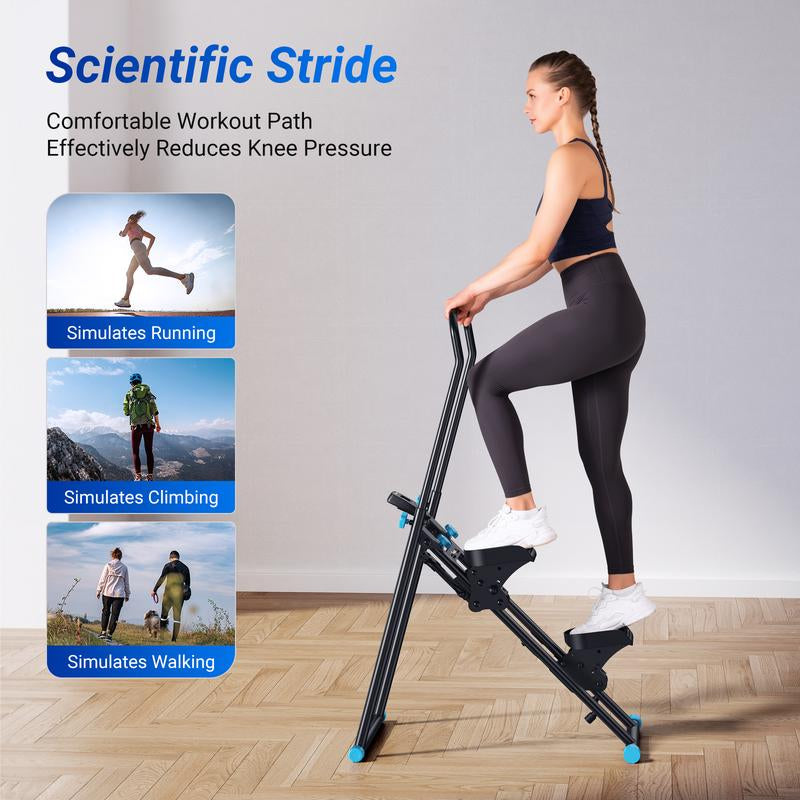 MERACH Stair Stepper with Handlebar for Full-Body Workout, 300LBS Capacity, Compact Cardio Climber Exercise Machine with Adjustable Pedals, Vertical Climber for Home Gym, Dealsforyoudays
