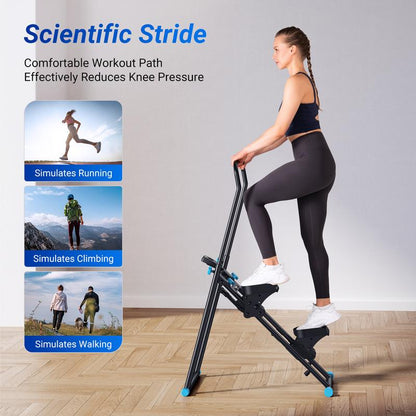 MERACH Stair Stepper with Handlebar for Full-Body Workout, 300LBS Capacity, Compact Cardio Climber Exercise Machine with Adjustable Pedals, Vertical Climber for Home Gym, Dealsforyoudays