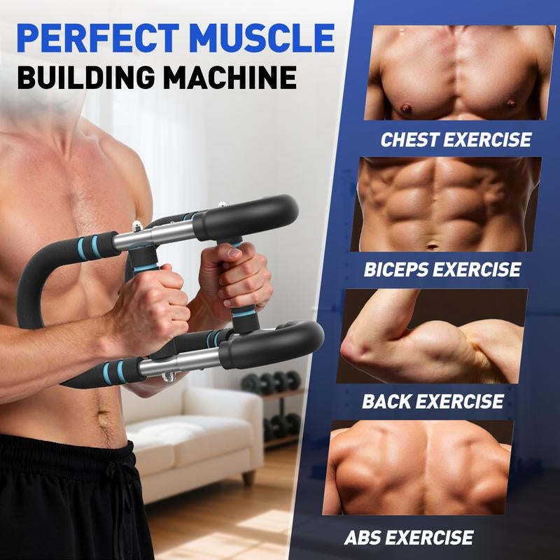 Flybird Arm Trainer Chest Workout Adjustable Spring Resistance Equipment, Strengthen Chest & Arm Muscles for Men, Detachable Portable Design for Home Gym & Outdoor