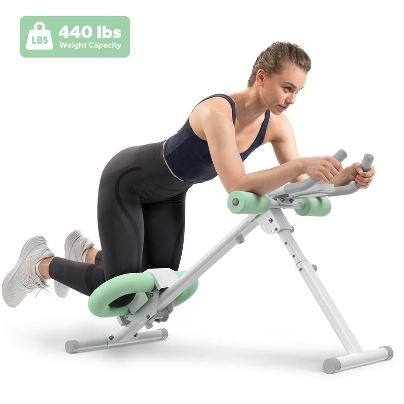 MERACH Adjustable Ab Trainer Machine with LCD Monitor, Foldable Abdominal Exercise Machine Core Trainer Machine Workout for Arm, Leg, Buttocks Shaper