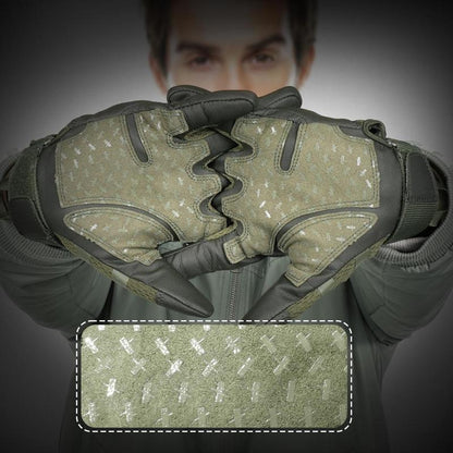 Outdoor Tactical Windproof Sports Gloves, High Sensitivity Touch Screen Pu Leather Outdoor Mountaineering Training Hunting Cycling Gloves, Men Gifts Ideas, Gift for Boyfriend Husband, Gym Accessories, Hobbies Ideas, Motorcycle Riding Gloves