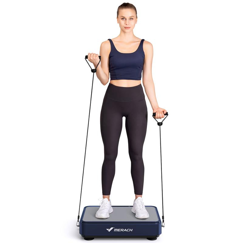 MERACH Square Vibration Plate Exercise Machine 265Lbs Capacity, Comfortable Lymphatic Drainage for Full Body Workout, Home Gym Fitness Equipment, Ideal Mother'S Day Gift, Dealsforyoudays
