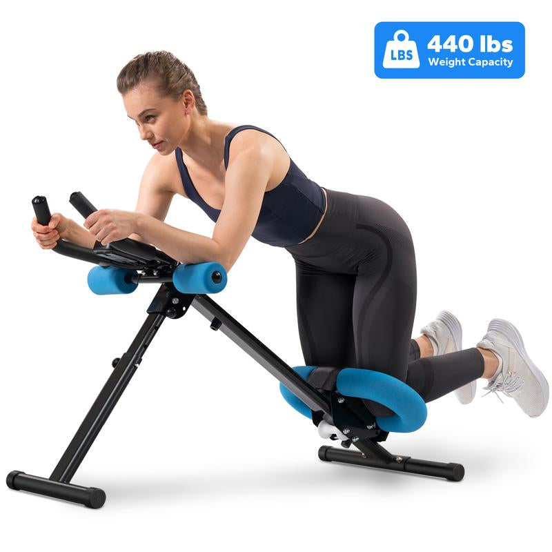 MERACH Adjustable Ab Trainer Machine with LCD Monitor, Foldable Abdominal Exercise Machine Core Trainer Machine Workout for Arm, Leg, Buttocks Shaper