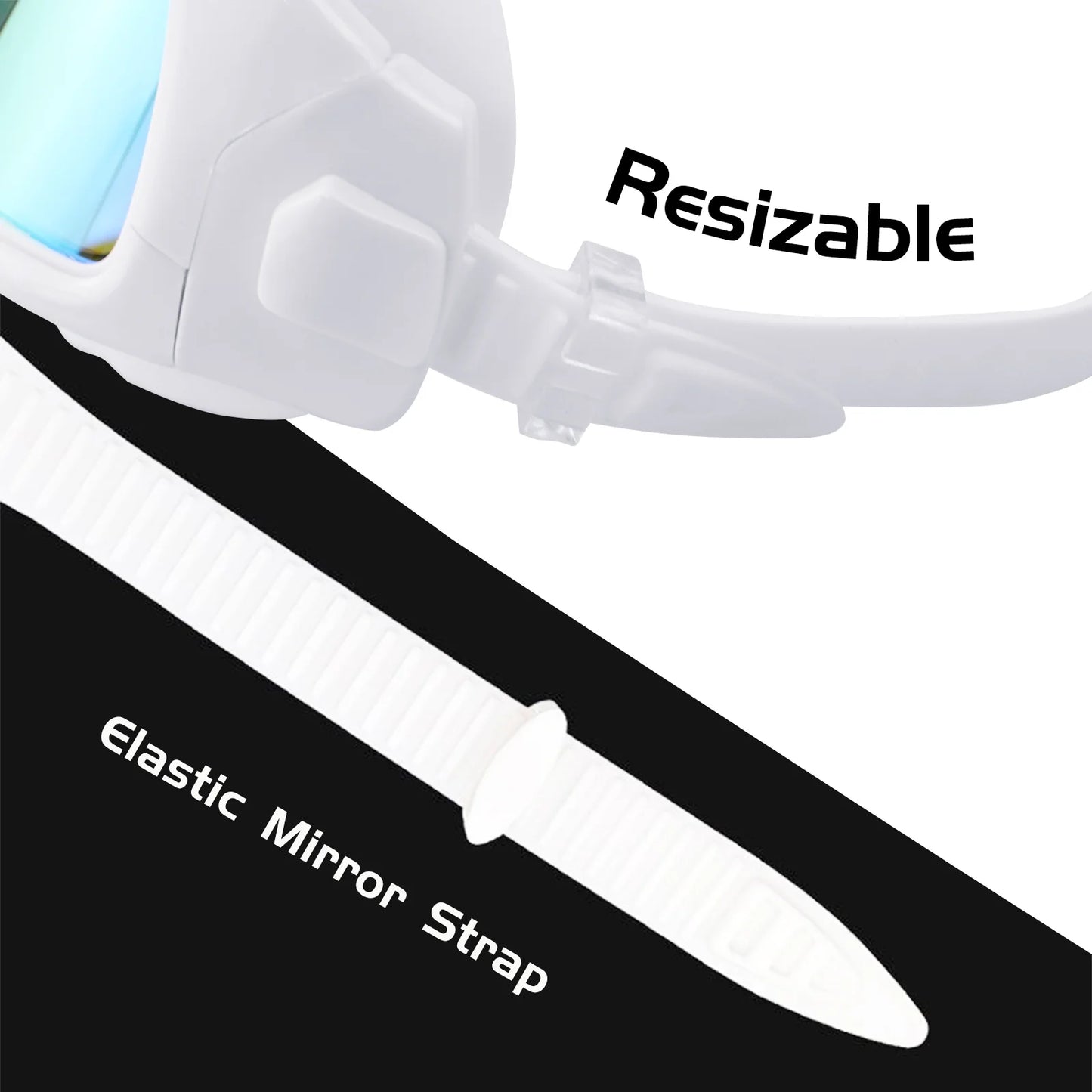 Swim Goggles No Leaking Anti-Fog Pool Goggles Swimming Goggles for Adult Men Women Youth, UV Protection 180° Clear Vision-White
