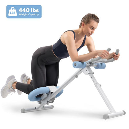MERACH Adjustable Ab Trainer Machine with LCD Monitor, Foldable Abdominal Exercise Machine Core Trainer Machine Workout for Arm, Leg, Buttocks Shaper