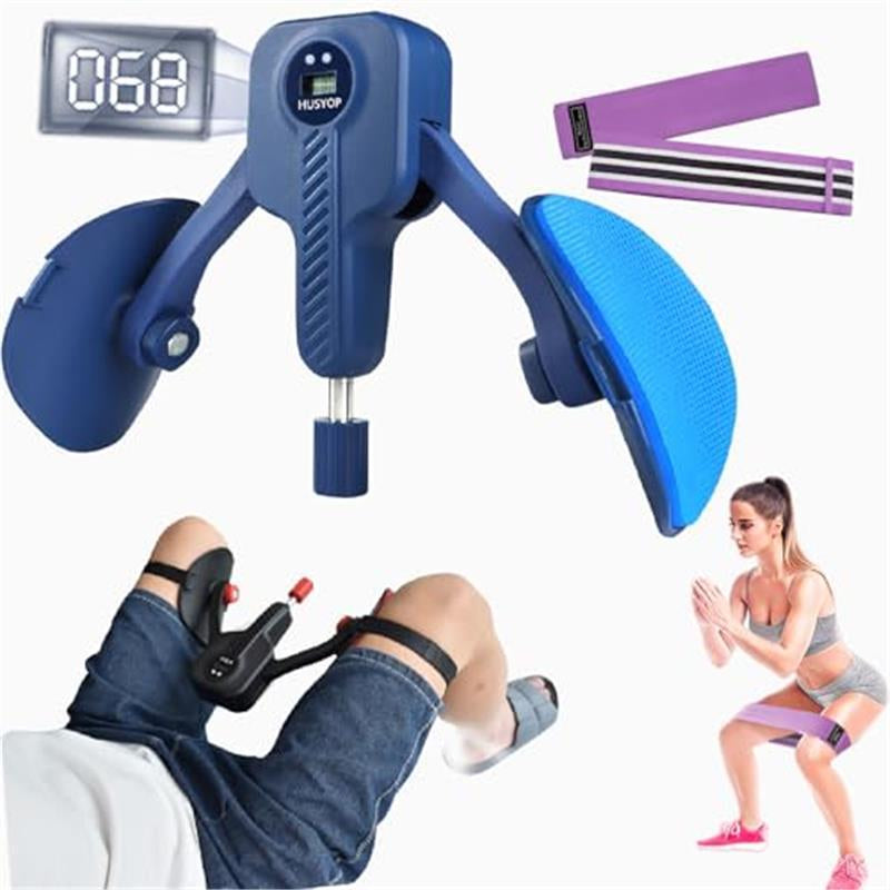 Thigh Master 0-110 Lbs Adjustable Resistance Inner Thigh Exerciser, Thigh Trainer Pro with Leg Straps Healthcare Tool