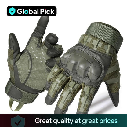 Outdoor Tactical Windproof Sports Gloves, High Sensitivity Touch Screen Pu Leather Outdoor Mountaineering Training Hunting Cycling Gloves, Men Gifts Ideas, Gift for Boyfriend Husband, Gym Accessories, Hobbies Ideas, Motorcycle Riding Gloves