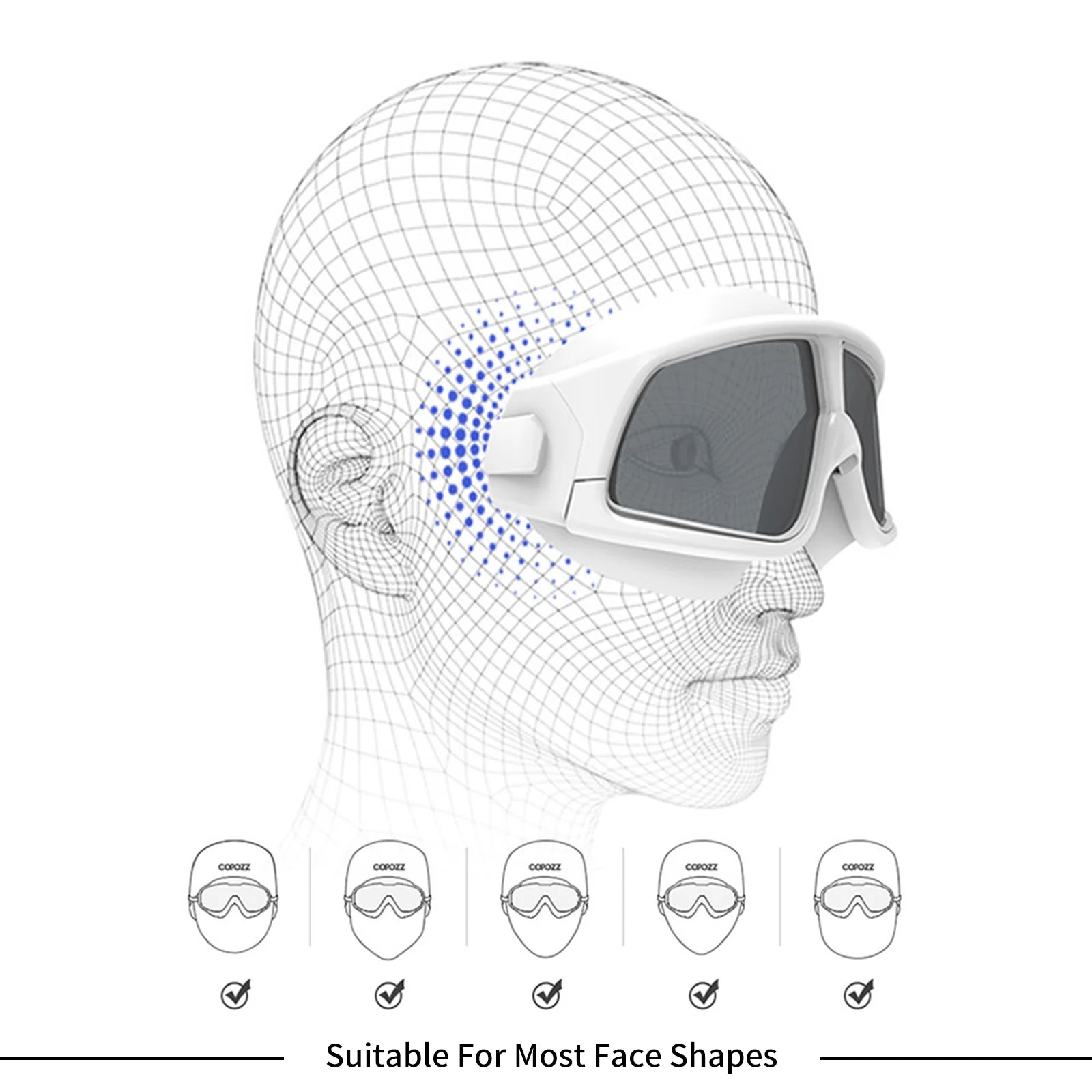 Swim Goggles No Leaking Anti-Fog Pool Goggles Swimming Goggles for Adult Men Women Youth, UV Protection 180° Clear Vision-White