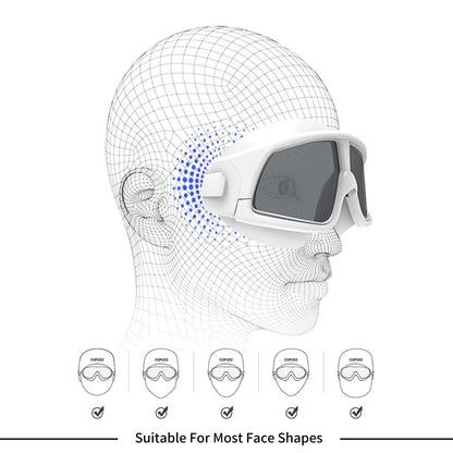Swim Goggles No Leaking Anti-Fog Pool Goggles Swimming Goggles for Adult Men Women Youth, UV Protection 180° Clear Vision-White