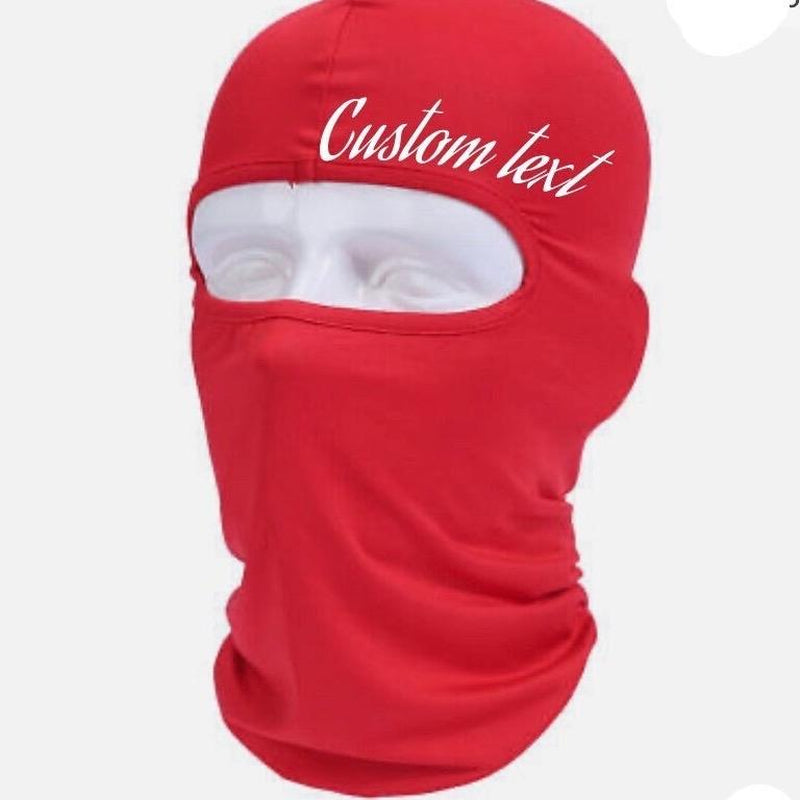 Red Custom Cursive Text Ski Mask, Personalized Shiesty Mask
