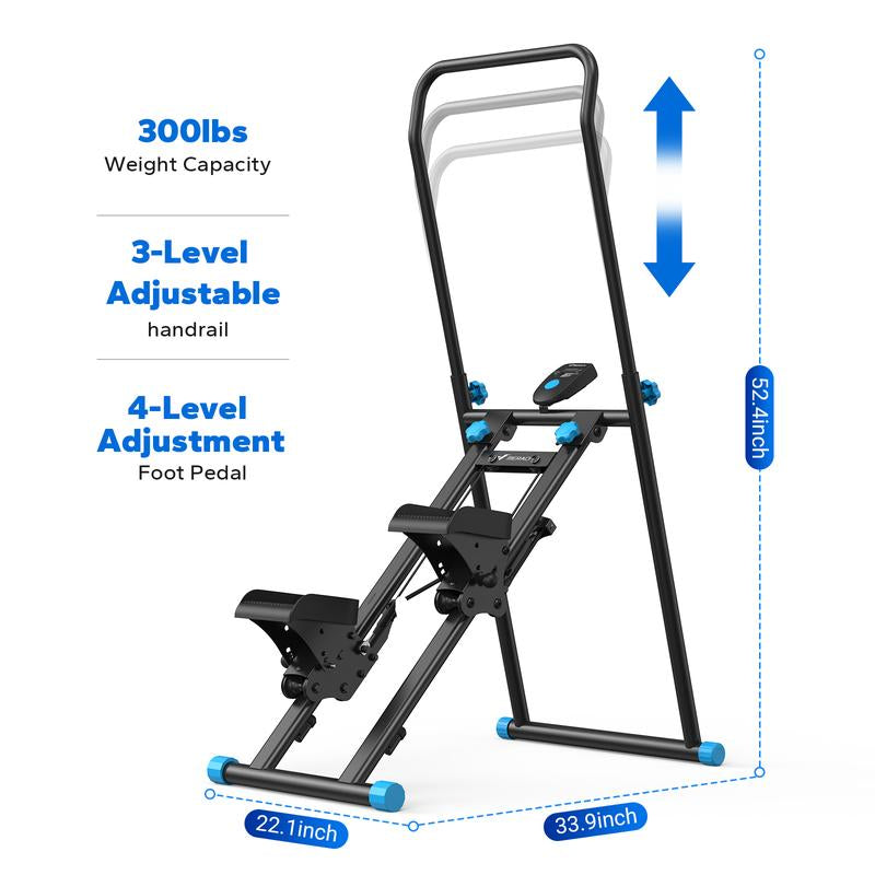 MERACH Stair Stepper with Handlebar for Full-Body Workout, 300LBS Capacity, Compact Cardio Climber Exercise Machine with Adjustable Pedals, Vertical Climber for Home Gym, Dealsforyoudays