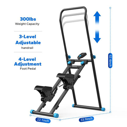 MERACH Stair Stepper with Handlebar for Full-Body Workout, 300LBS Capacity, Compact Cardio Climber Exercise Machine with Adjustable Pedals, Vertical Climber for Home Gym, Dealsforyoudays