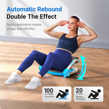 MERACH Sit-Up Exercise Equipment, Ab Crunch Machine Roll-Up Machine, Abdominal Workout Machine for Home Gym, Core Ab Exercise System Trainer, Dealsforyoudays