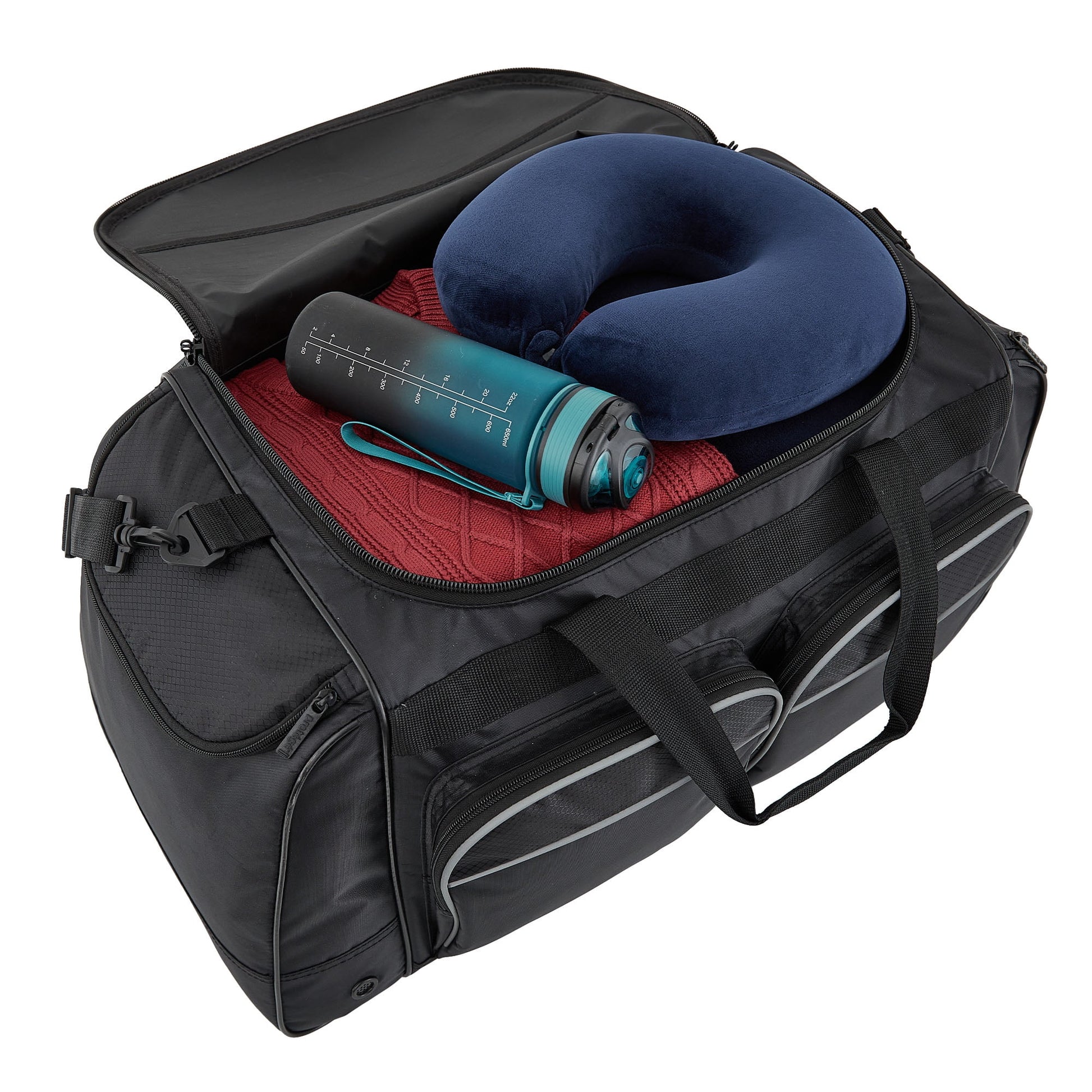 28 in Jumbo Sport Duffel Bag for Travel, Black