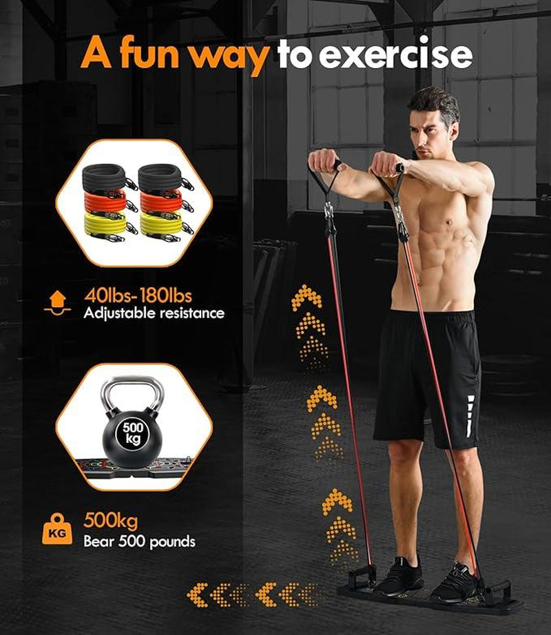 Push up Board- with 20 Portable Exercise Equipment