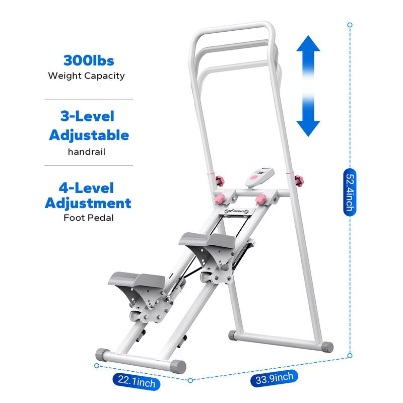 MERACH Stair Stepper with Handlebar for Full-Body Workout, 300LBS Capacity, Compact Cardio Climber Exercise Machine with Adjustable Pedals, Vertical Climber for Home Gym, Dealsforyoudays