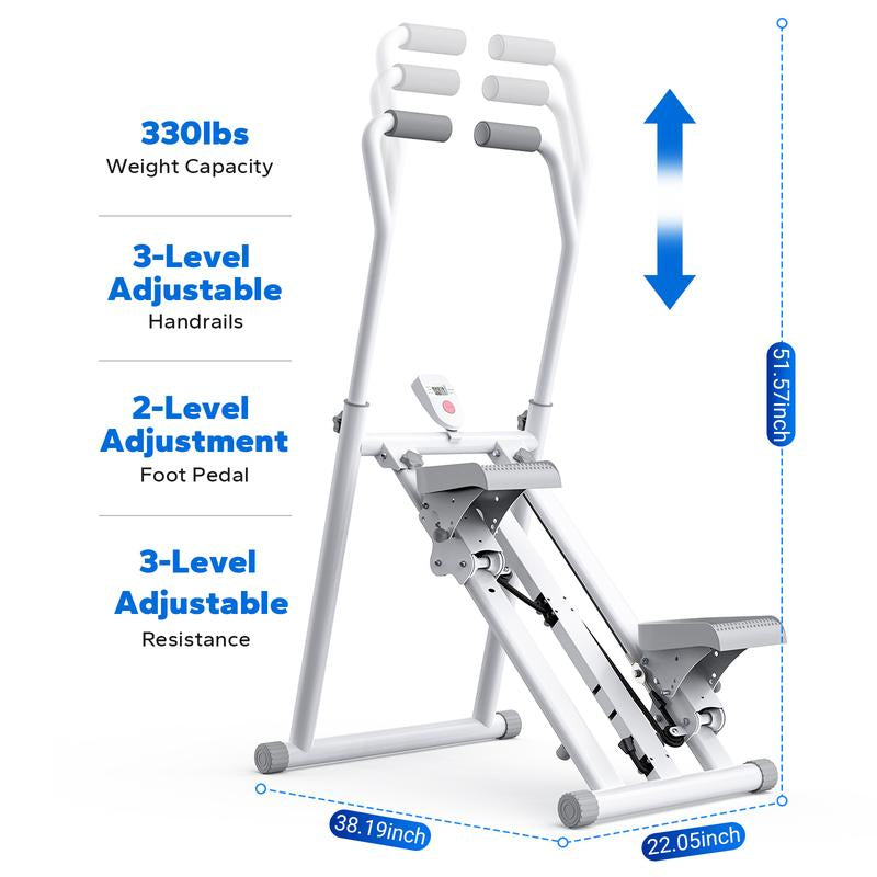 MERACH Stair Stepper with Handlebar for Full-Body Workout, 300LBS Capacity, Compact Cardio Climber Exercise Machine with Adjustable Pedals, Vertical Climber for Home Gym, Dealsforyoudays
