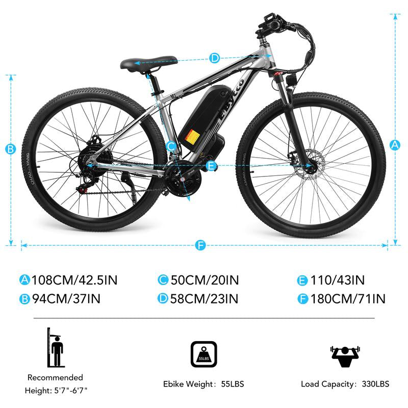 E·Bycco 29” Electric Bike for Adults, 48V 17.5AH Battery, 750W Peak 1000W Electric Mountain Bike, up to 70 Miles 34MPH Ebike with 21-Speed, Electric Bicycle E-Bike for Commuter, UL 2849 Certified