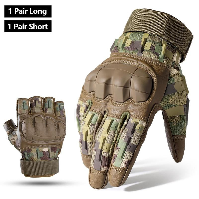 Outdoor Tactical Windproof Sports Gloves, High Sensitivity Touch Screen Pu Leather Outdoor Mountaineering Training Hunting Cycling Gloves, Men Gifts Ideas, Gift for Boyfriend Husband, Gym Accessories, Hobbies Ideas, Motorcycle Riding Gloves