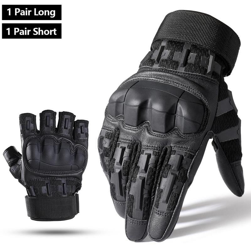 Outdoor Tactical Windproof Sports Gloves, High Sensitivity Touch Screen Pu Leather Outdoor Mountaineering Training Hunting Cycling Gloves, Men Gifts Ideas, Gift for Boyfriend Husband, Gym Accessories, Hobbies Ideas, Motorcycle Riding Gloves