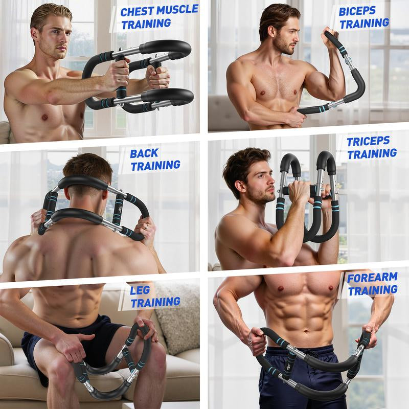 Flybird Arm Trainer Chest Workout Adjustable Spring Resistance Equipment, Strengthen Chest & Arm Muscles for Men, Detachable Portable Design for Home Gym & Outdoor