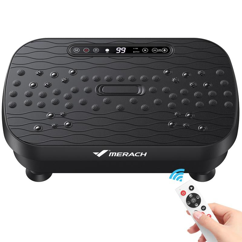 MERACH Square Vibration Plate Exercise Machine 265Lbs Capacity, Comfortable Lymphatic Drainage for Full Body Workout, Home Gym Fitness Equipment, Ideal Mother'S Day Gift, Dealsforyoudays