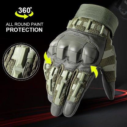 Outdoor Tactical Windproof Sports Gloves, High Sensitivity Touch Screen Pu Leather Outdoor Mountaineering Training Hunting Cycling Gloves, Men Gifts Ideas, Gift for Boyfriend Husband, Gym Accessories, Hobbies Ideas, Motorcycle Riding Gloves