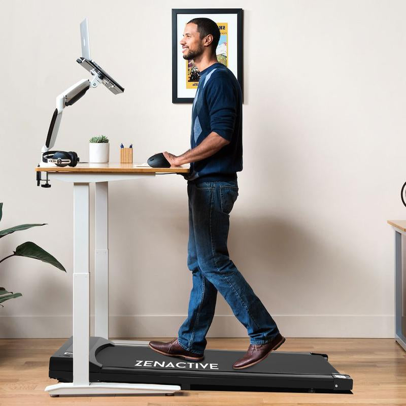Walking Pad, under Desk Treadmill, Walking Treadmill 2 in 1 for Home/Office with Remote Control, Portable Treadmill (Black, 1 Year Warranty)