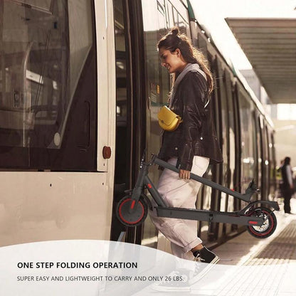 19 Mile Electric Scooter 350W, 8.5-Inch Tires, Maximum Speed of 10-15KM/H, Adult Folding Commuting Electric Scooter, Suitable for Adult Commuting Foldable