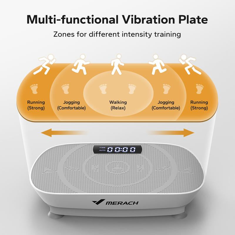 Dealsforyoudays MERACH Vibration Plate Exercise Machine, Lymphatic Drainage Machine, Whole Body Workout Vibration Platform for Wellness and Fitness Home Gym Equipment