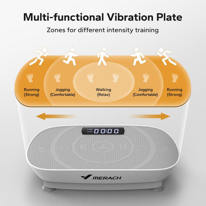 Dealsforyoudays MERACH Vibration Plate Exercise Machine, Lymphatic Drainage Machine, Whole Body Workout Vibration Platform for Wellness and Fitness Home Gym Equipment