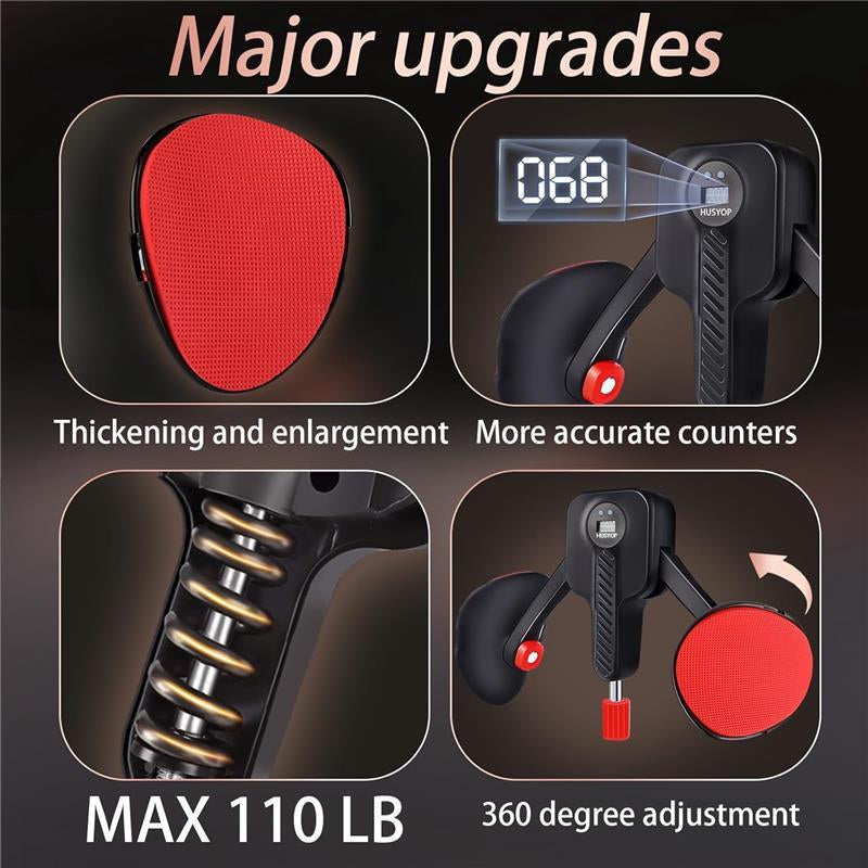 Thigh Master 0-110 Lbs Adjustable Resistance Inner Thigh Exerciser, Thigh Trainer Pro with Leg Straps Healthcare Tool