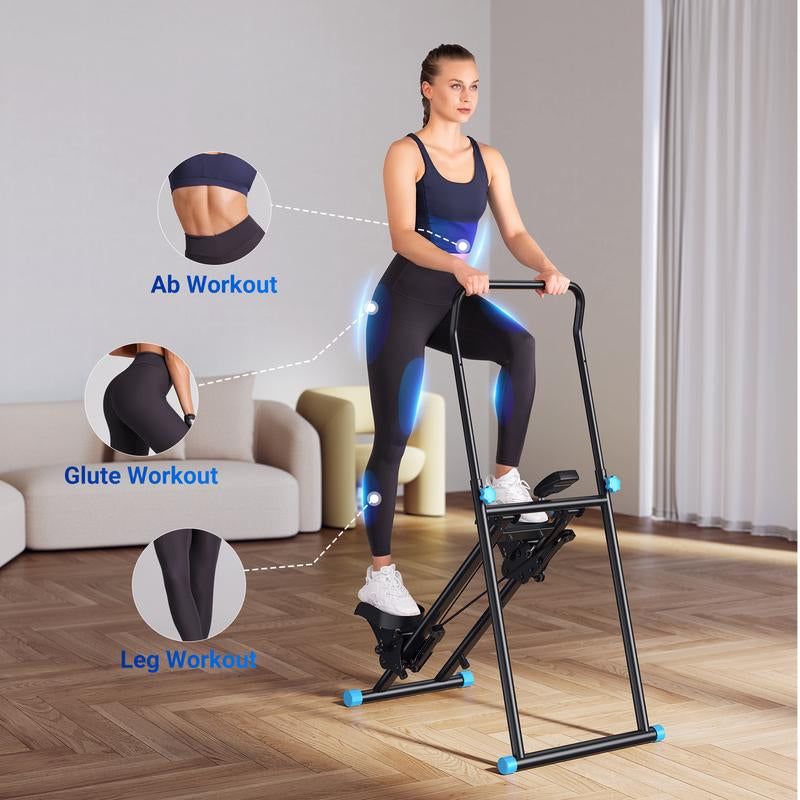 MERACH Stair Stepper with Handlebar for Full-Body Workout, 300LBS Capacity, Compact Cardio Climber Exercise Machine with Adjustable Pedals, Vertical Climber for Home Gym, Dealsforyoudays