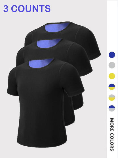 Men'S Sweat Sauna T-Shirts, Athletic Short Sleeve Tee, Workout Waist Trainer, Men'S Gym Wear, Compression Garment for Enhanced Sweating