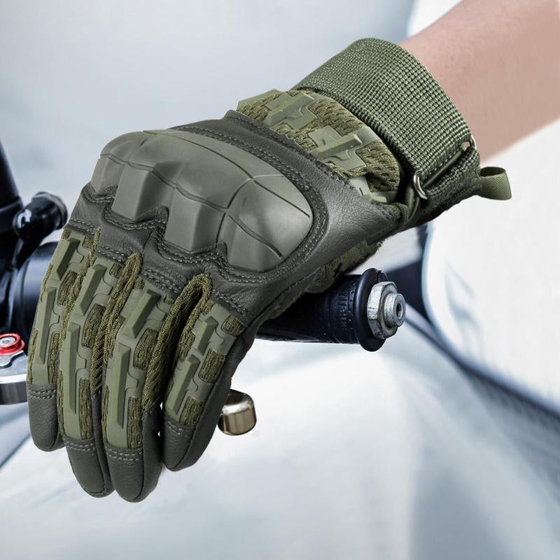 Outdoor Tactical Windproof Sports Gloves, High Sensitivity Touch Screen Pu Leather Outdoor Mountaineering Training Hunting Cycling Gloves, Men Gifts Ideas, Gift for Boyfriend Husband, Gym Accessories, Hobbies Ideas, Motorcycle Riding Gloves