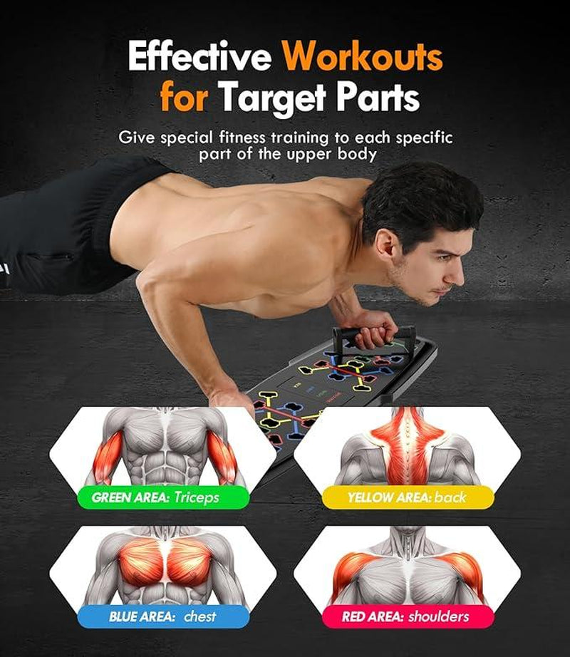 Push up Board- with 20 Portable Exercise Equipment
