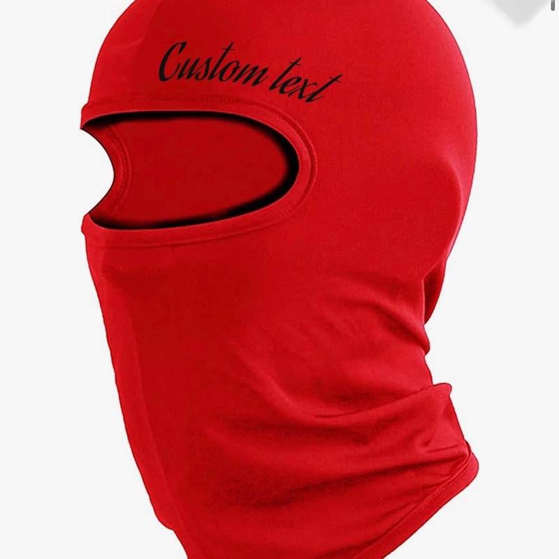 Red Custom Cursive Text Ski Mask, Personalized Shiesty Mask
