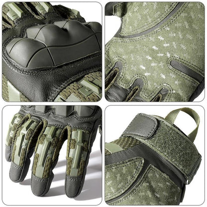 Outdoor Tactical Windproof Sports Gloves, High Sensitivity Touch Screen Pu Leather Outdoor Mountaineering Training Hunting Cycling Gloves, Men Gifts Ideas, Gift for Boyfriend Husband, Gym Accessories, Hobbies Ideas, Motorcycle Riding Gloves