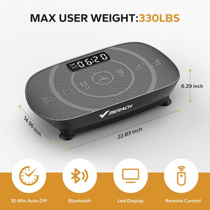 Dealsforyoudays MERACH Vibration Plate Exercise Machine, Lymphatic Drainage Machine, Whole Body Workout Vibration Platform for Wellness and Fitness Home Gym Equipment