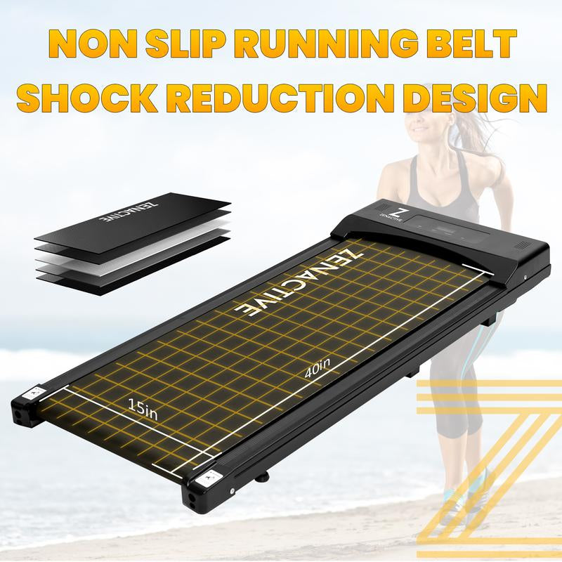 Walking Pad, under Desk Treadmill, Walking Treadmill 2 in 1 for Home/Office with Remote Control, Portable Treadmill (Black, 1 Year Warranty)