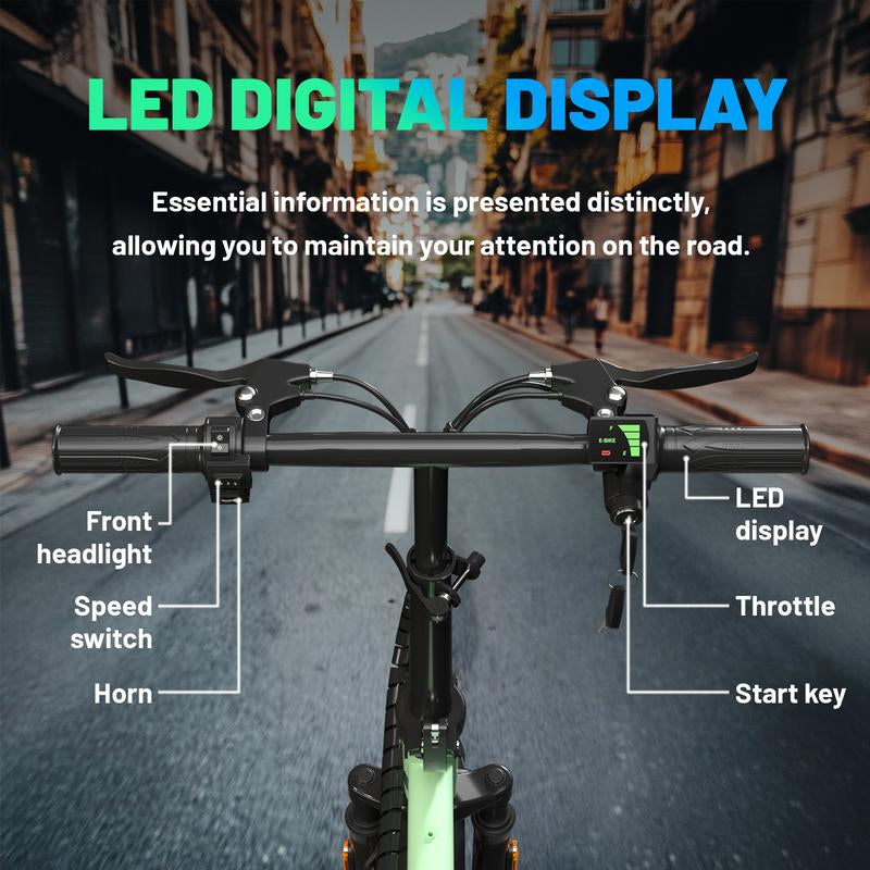 Folding Electric Bike for Adults | 14-Inch Lightweight Commuter E-Bike with 48V 350W Motor | Long Range Battery | Compact Design | E BIKE Bicicleta Electrica